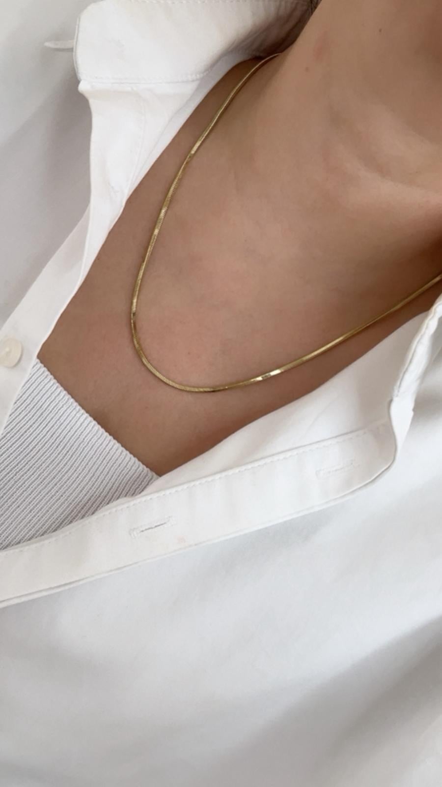14K Gold Vip Seri Silindir  Kolye 50cm