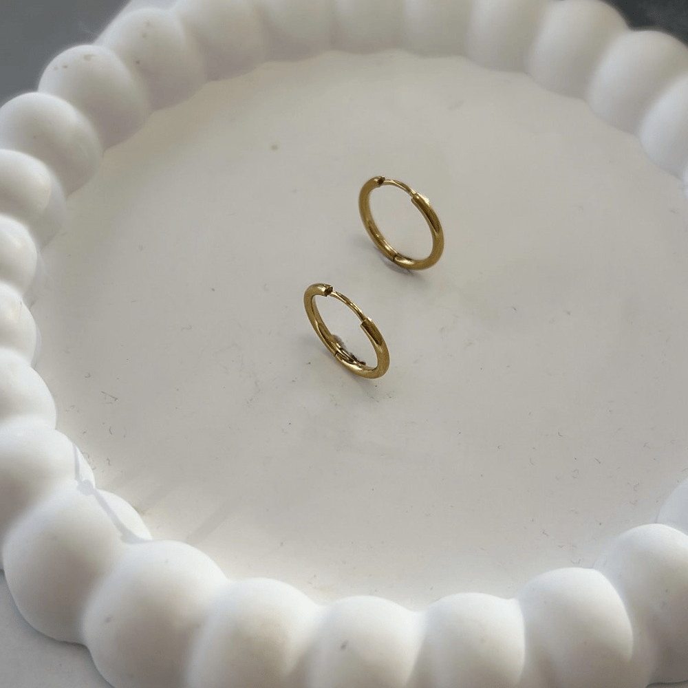Çelik İnce Halka Küpe 1,2cm