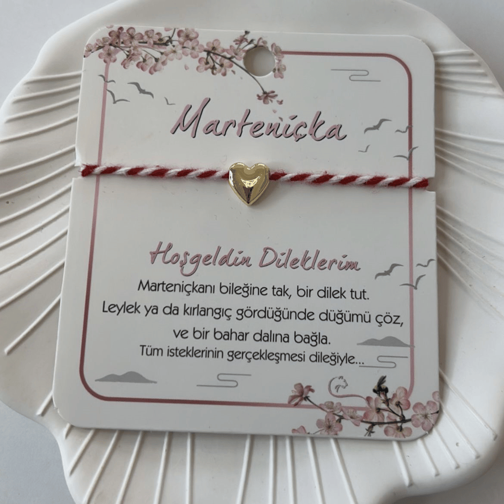 Gold Kalpli Marteniçka Bileklik ( AYARLI)