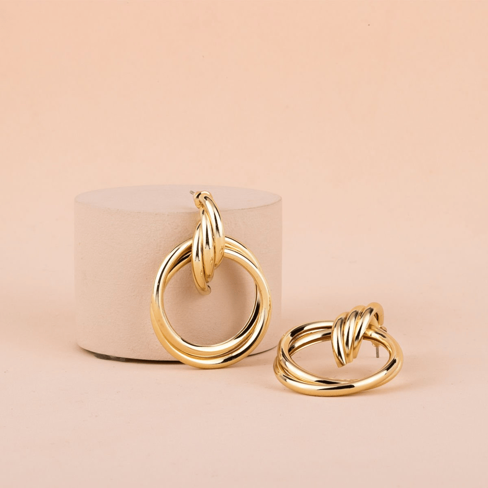 Özel Seri Gold Daire Küpe