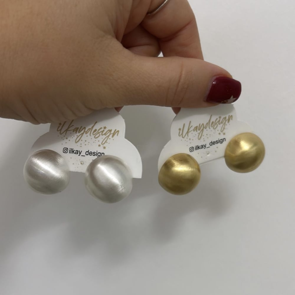Özel Seri Mat Daire Küpe 1,5cm