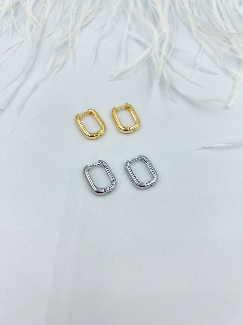 Özel Seri Oval Küpe 1cm