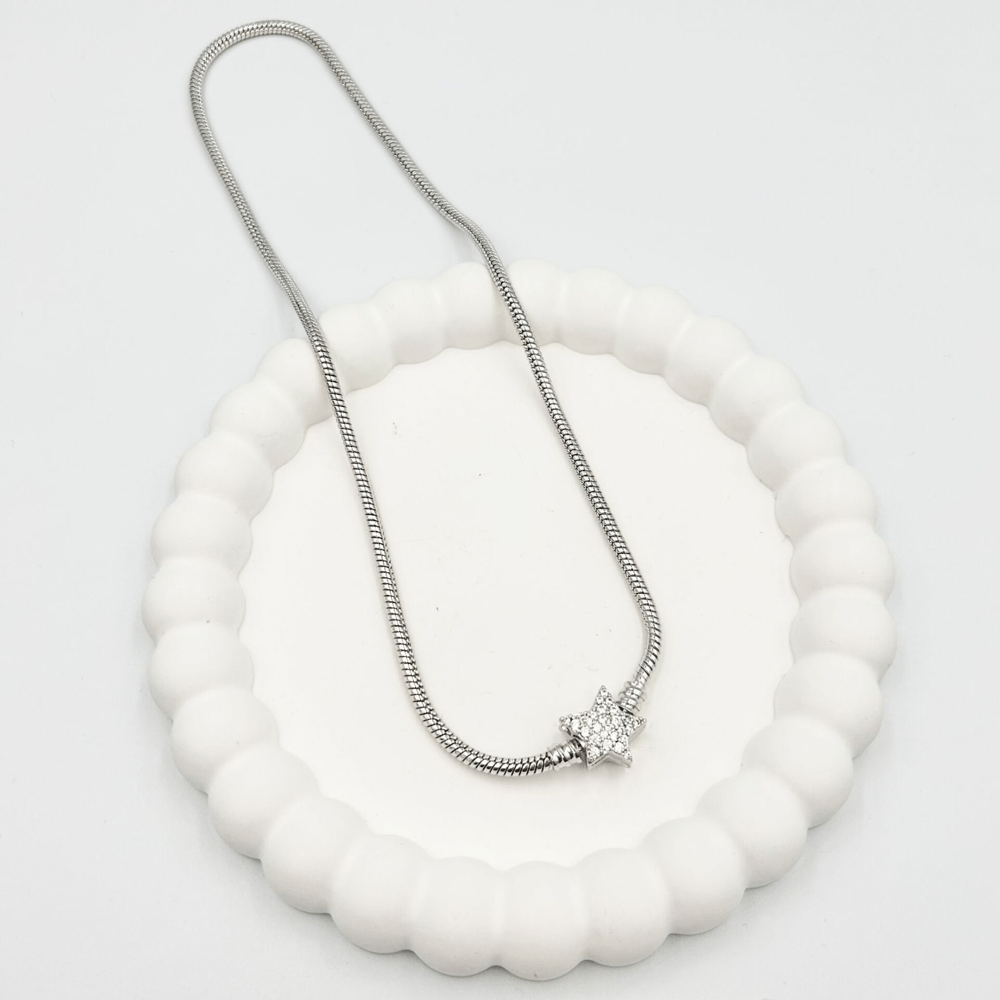 Özel Seri Taşlı yıldız Kolye 45cm