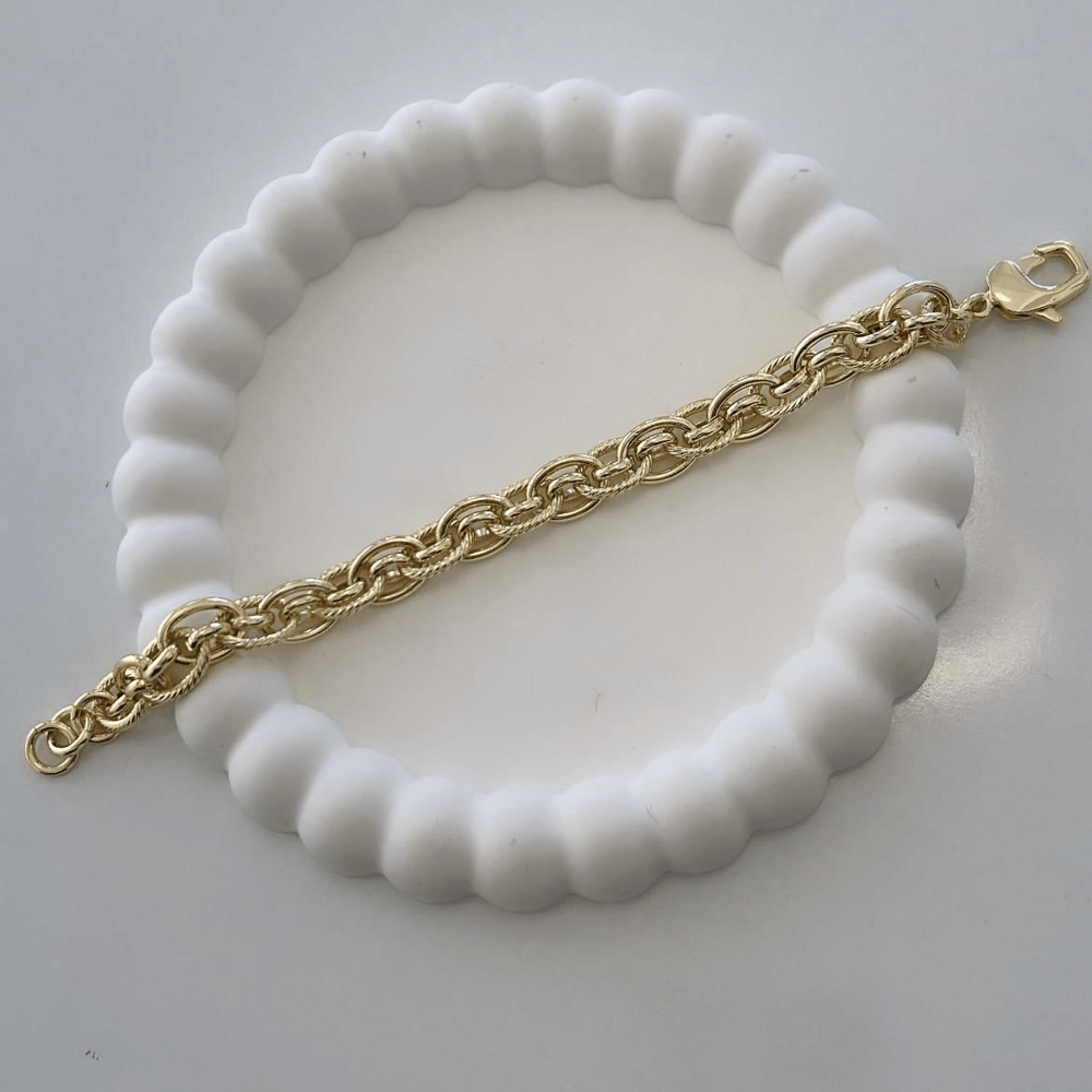 Özel Seri Tırtıklı Zincir Bileklik 19cm