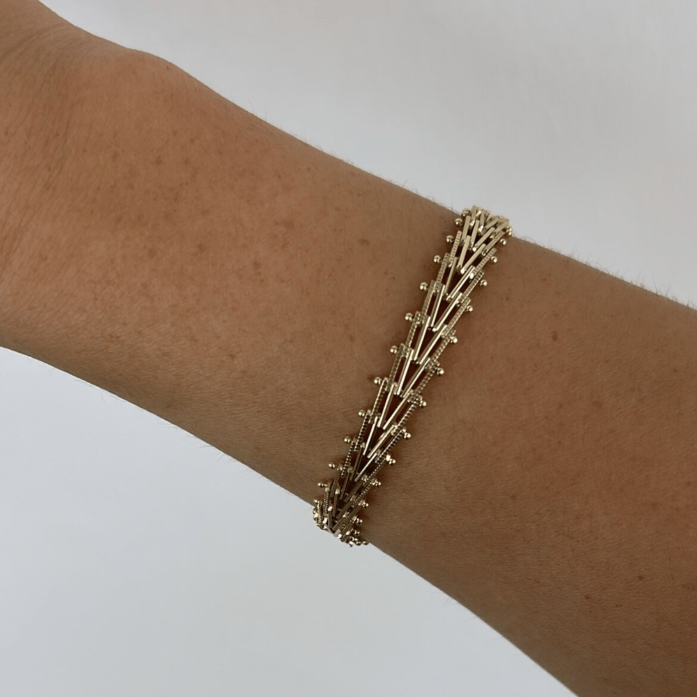 Vip Seri 14k Gold Ray Bileklik 19cm