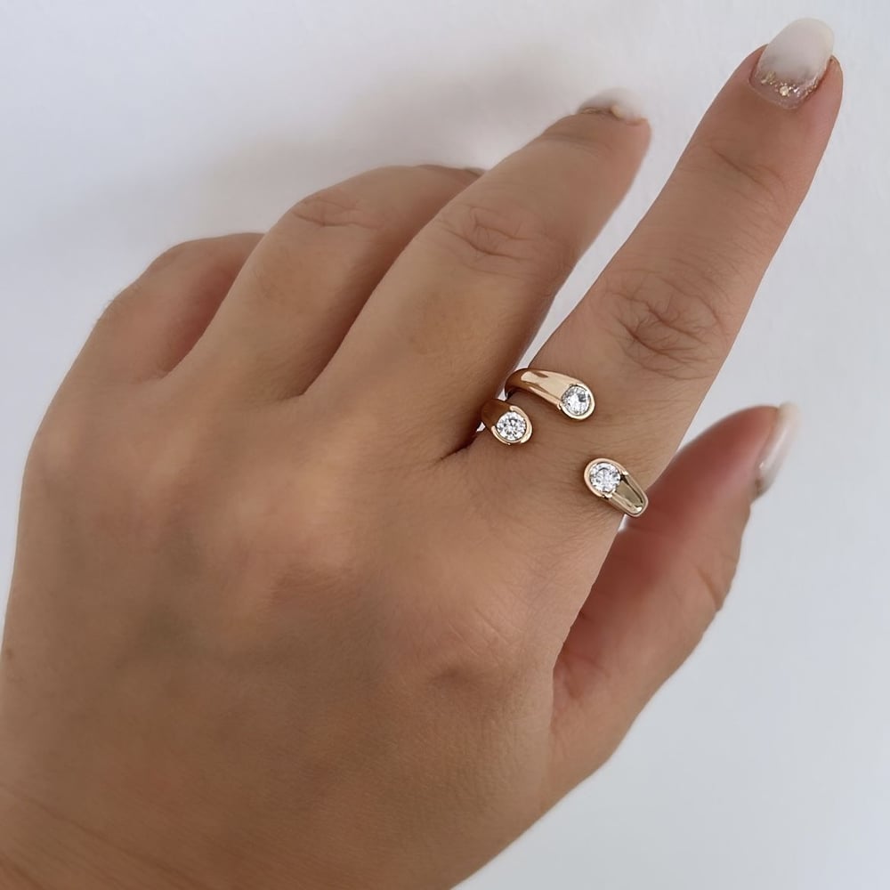 Vip Seri 3 taşlı Yüzük