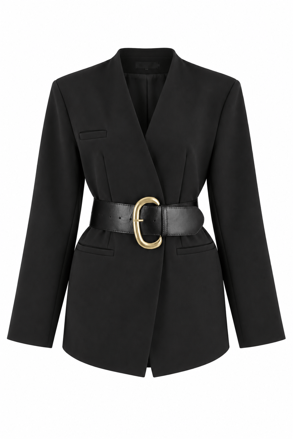 Kemer Detaylı Blazer Ceket Siyah