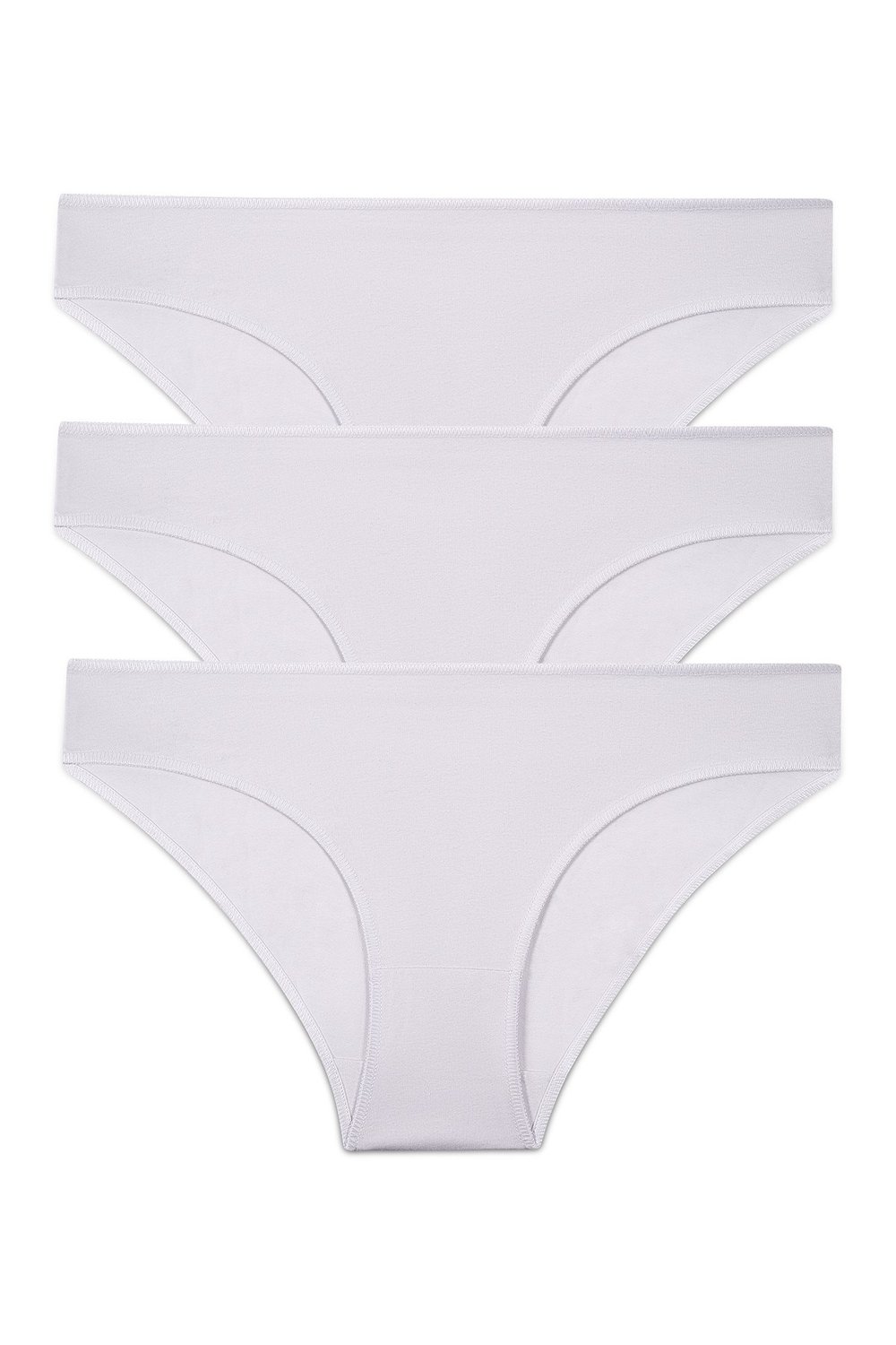 3lü Pamuklu Basic Normal Bel Slip Külot