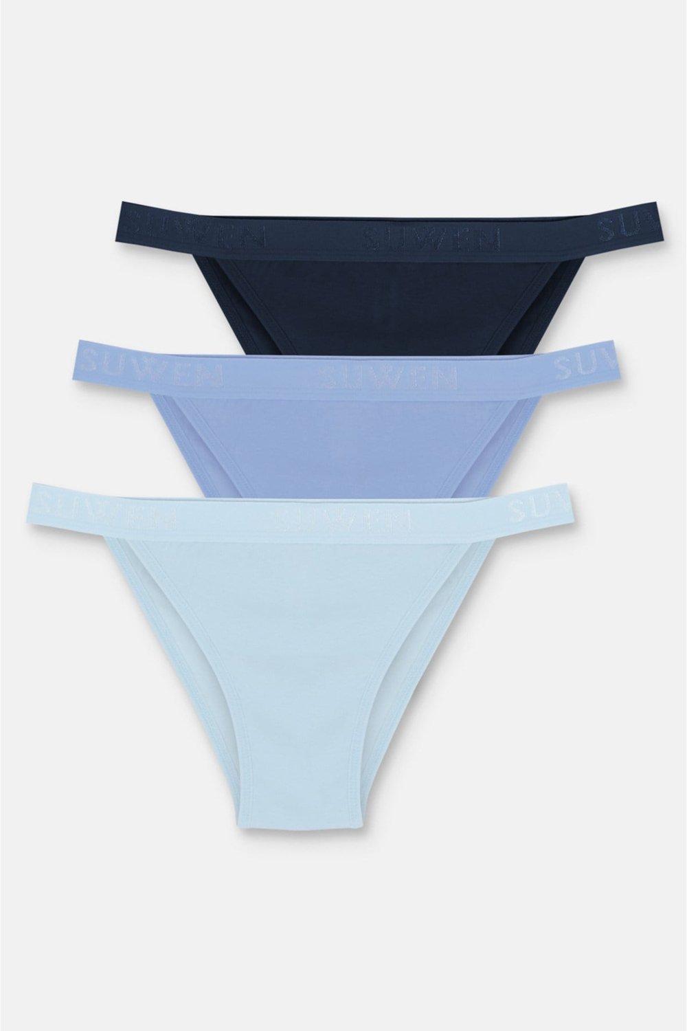 3lü Pamuklu Lastikli Normal Bel Slip Külot