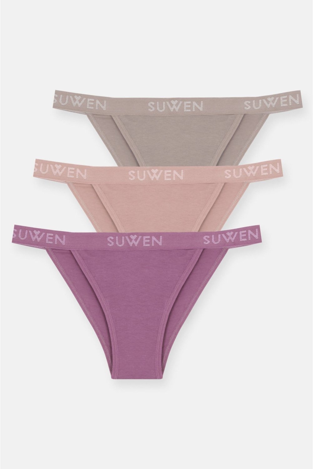3lü Pamuklu Lastikli Normal Bel Slip Külot