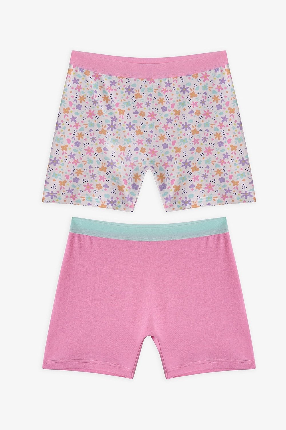 Pembe Kız Çocuk Popflower 2li Boxer