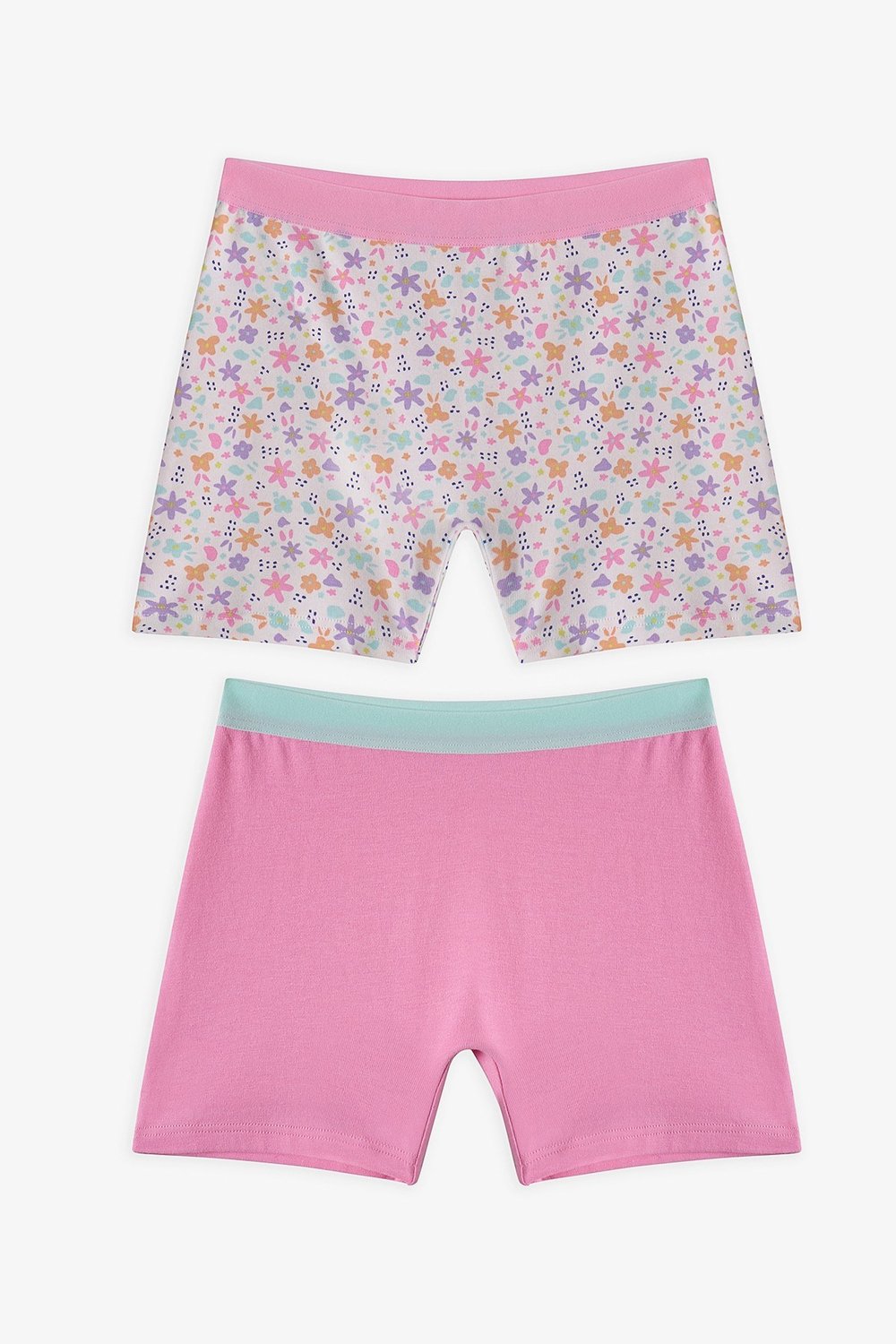 Pembe Kız Çocuk Popflower 2li Boxer