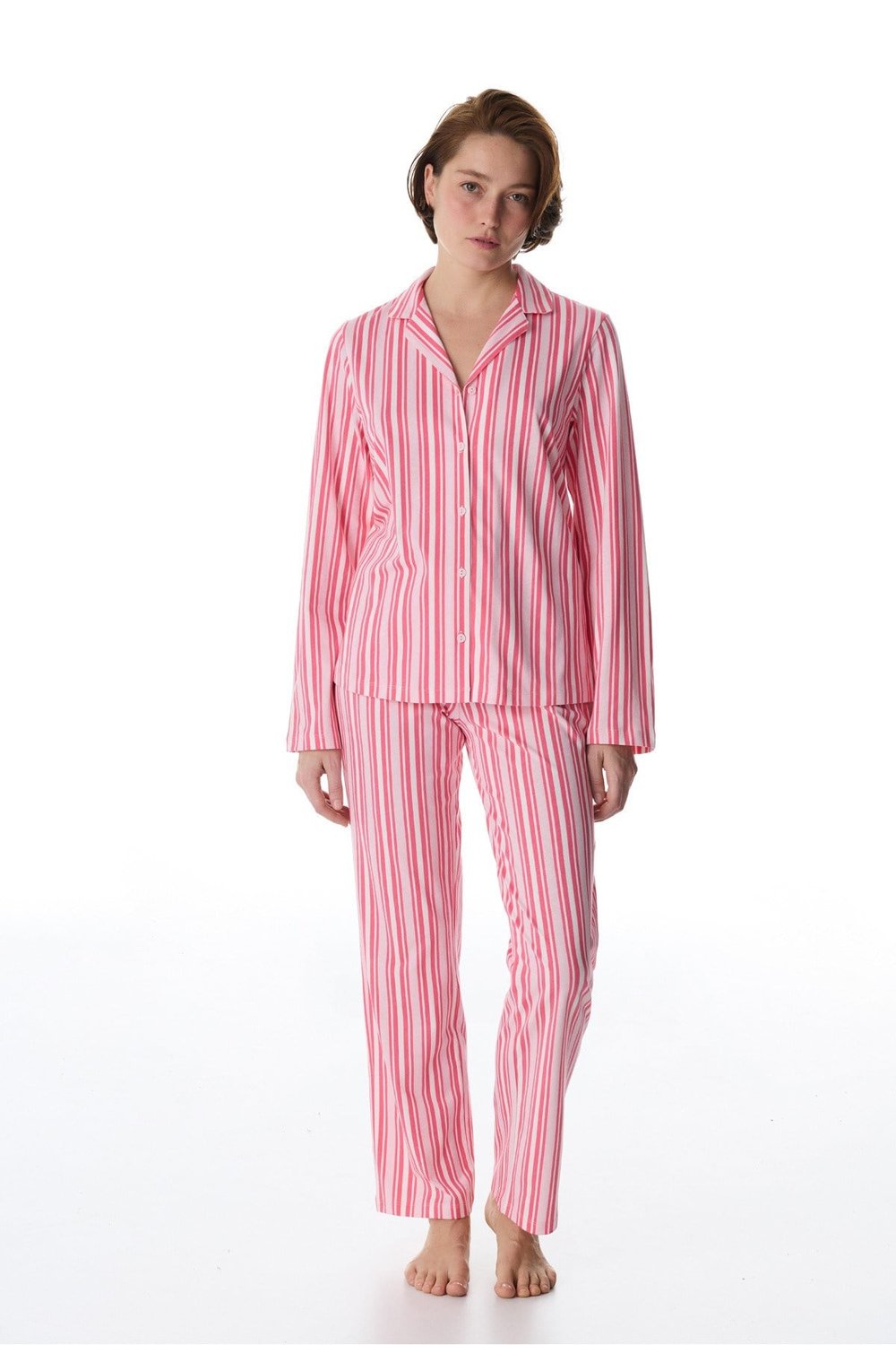 Pembe Sleeper Club Pamuklu Gömlek Pantolon Pijama Takımı