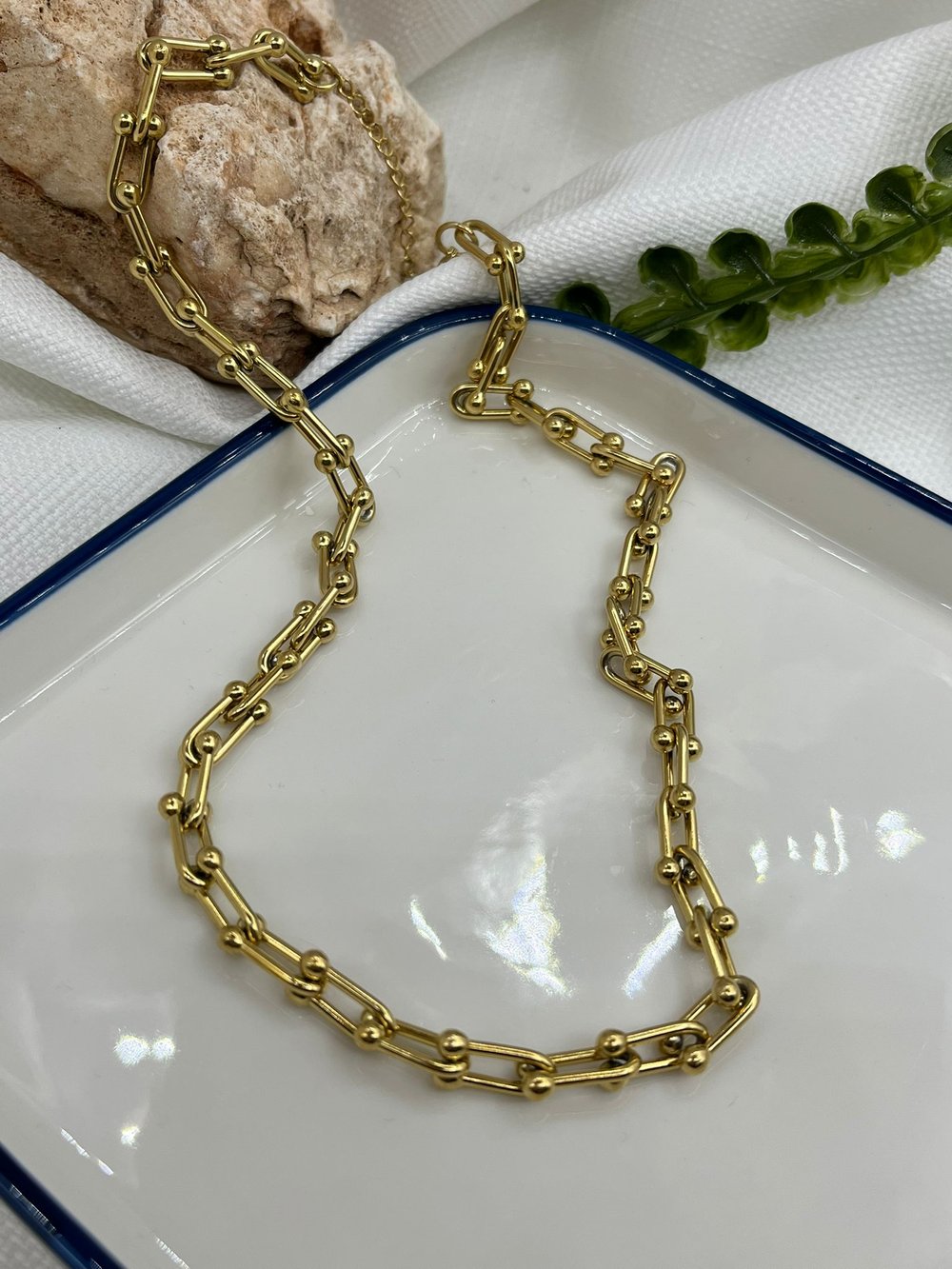 Tiffaniy Gold Çelik Kolye