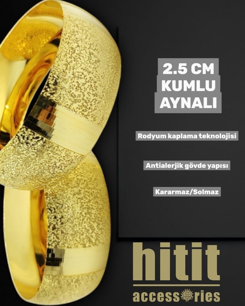 2.5 CM KUMLU AYNALI BİLEZİK