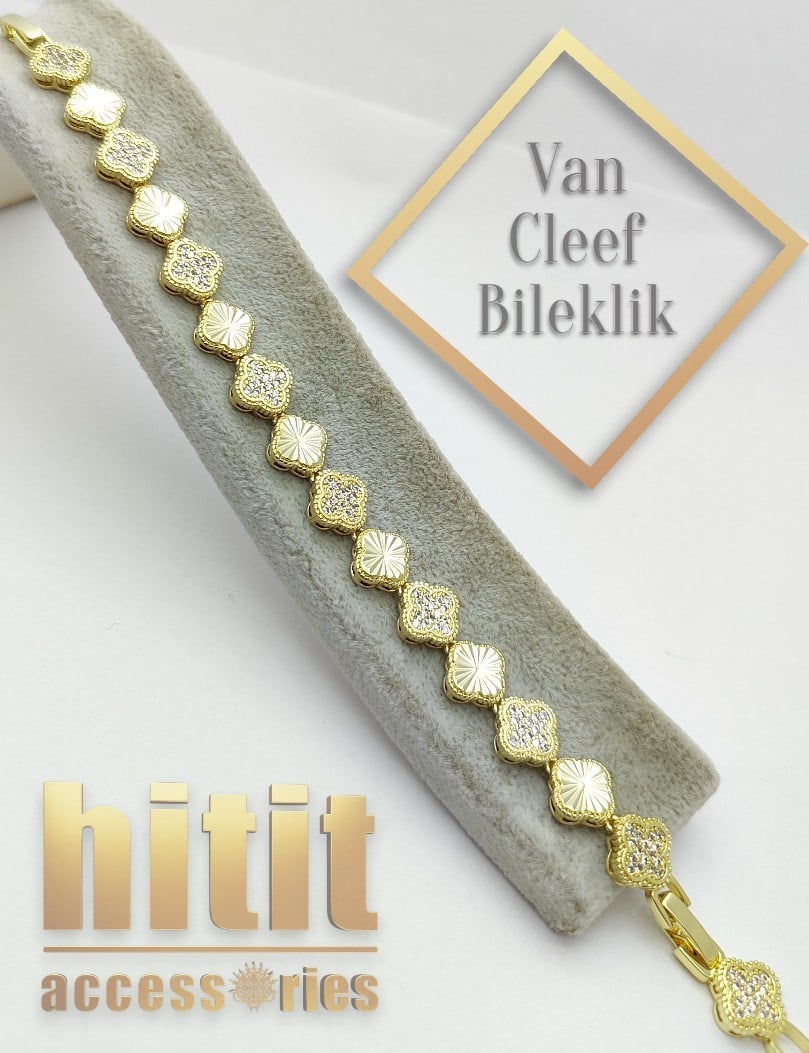 GOLD SIRALI VAN CLEEF BİLEKLİK