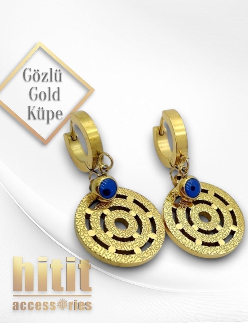 GÖZLÜ GOLD KÜPE