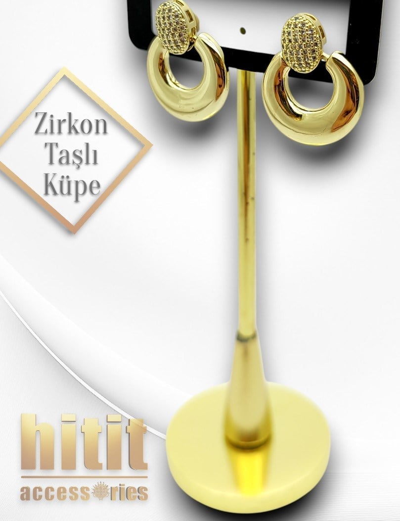 ZİRKON TAŞLI KÜPE