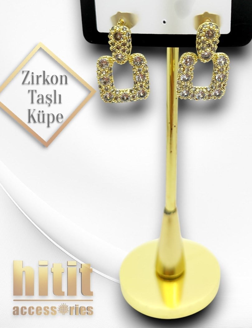 ZİRKON TAŞLI KÜPE