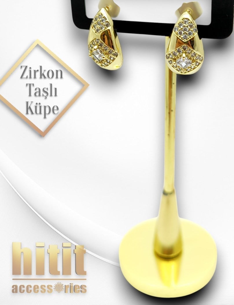 ZİRKON TAŞLI KÜPE