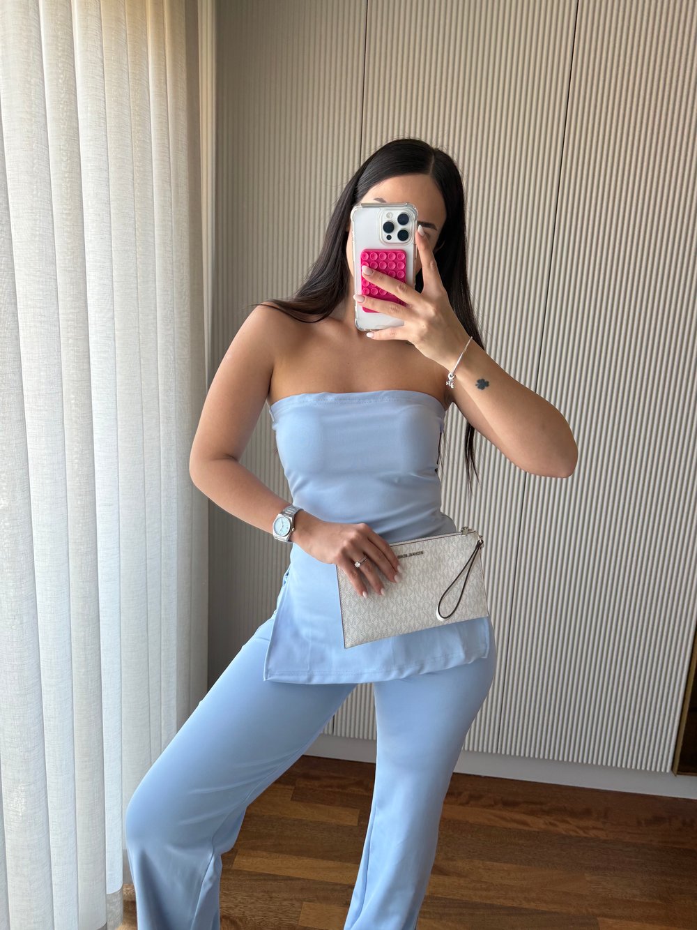 Bebe Mavisi Straplez Set