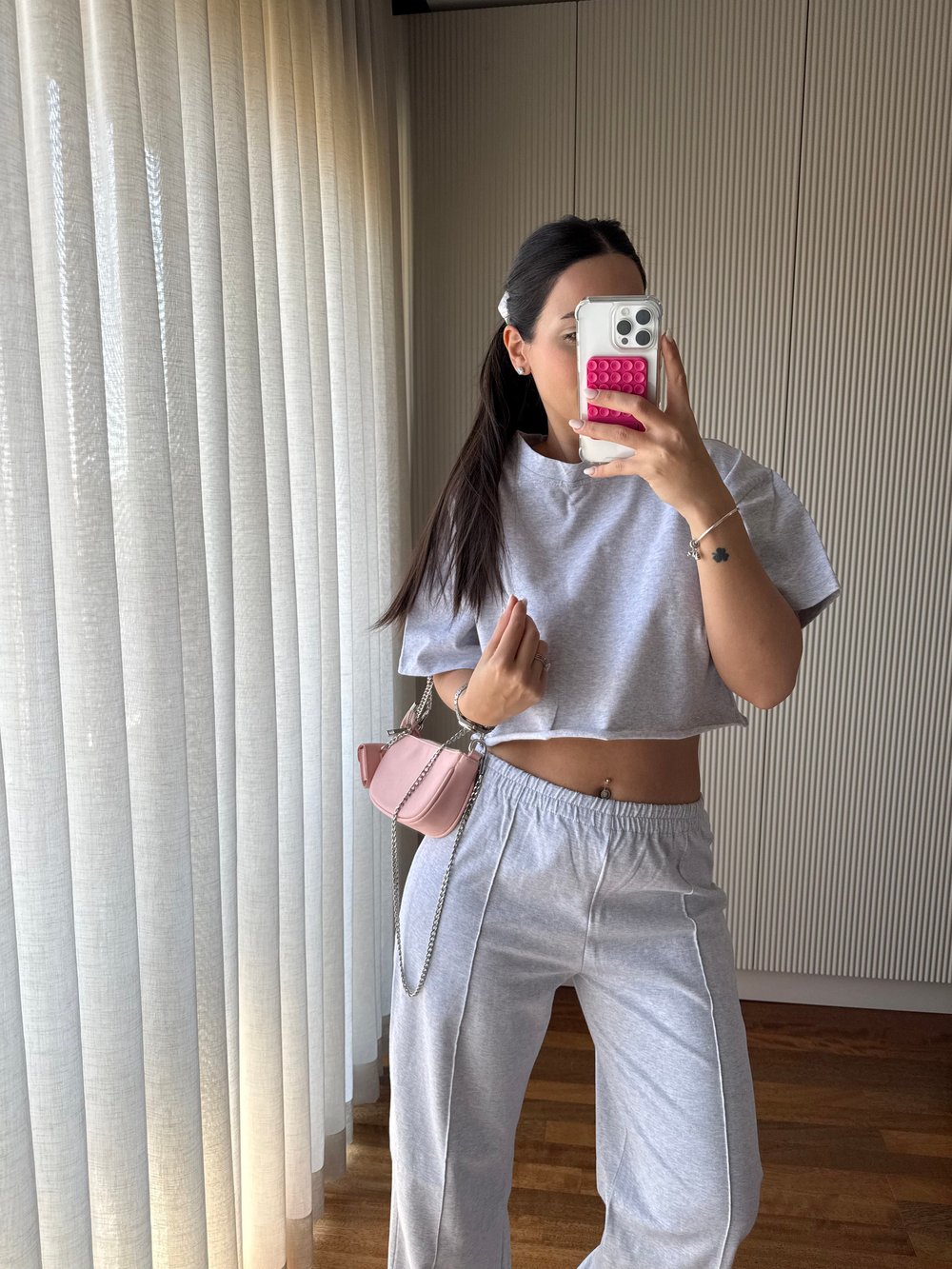 Gri Melanj homewear takim