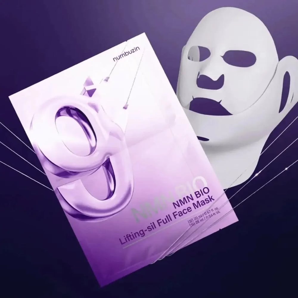 NUMBUZIN No. 9 NAD Bio Lifting-sil Full Face Pack Sheet (4ea+GWP) (NAD+ ve Peptit İçeren, Sıkılaştırıcı, Yüz Hatlarını Yukarı Taşıyan ve Kırışıklık Karşıtı Yüz Maskesi) 4 Adet