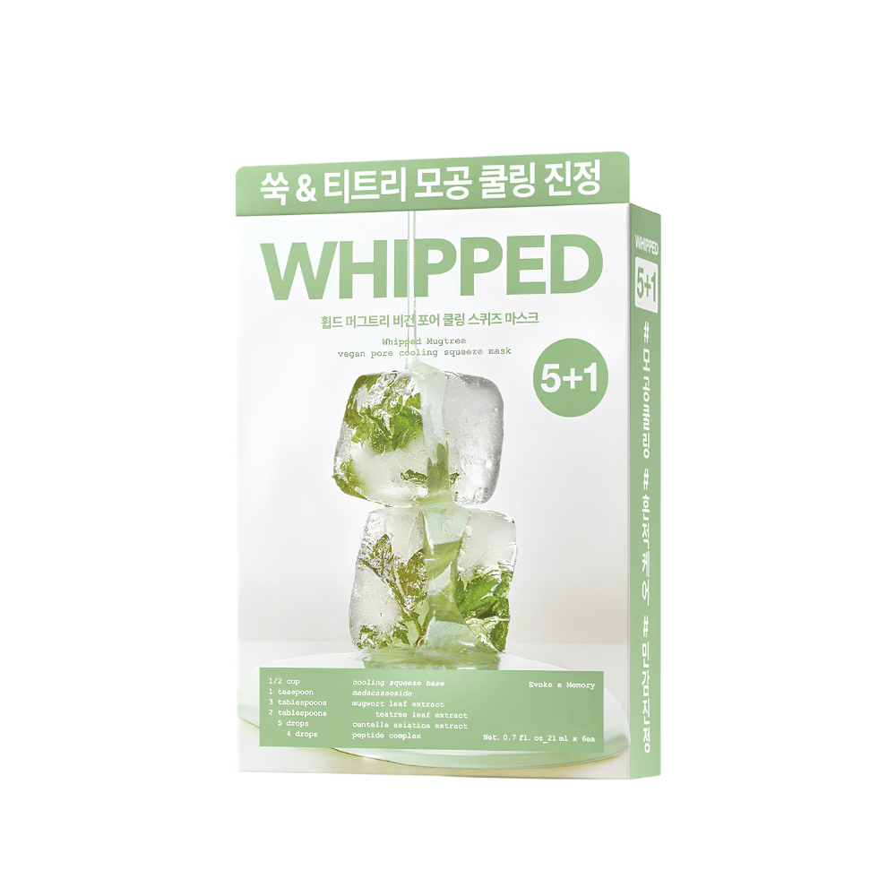WHIPPED Mugtree Vegan Pore Cooling Squeeze Mask 5+1 (Gözenek Sıkılaştırıcı ve Serinletici Sivilce Karşıtı Yoğun Bakım Maskesi 6lı Set)