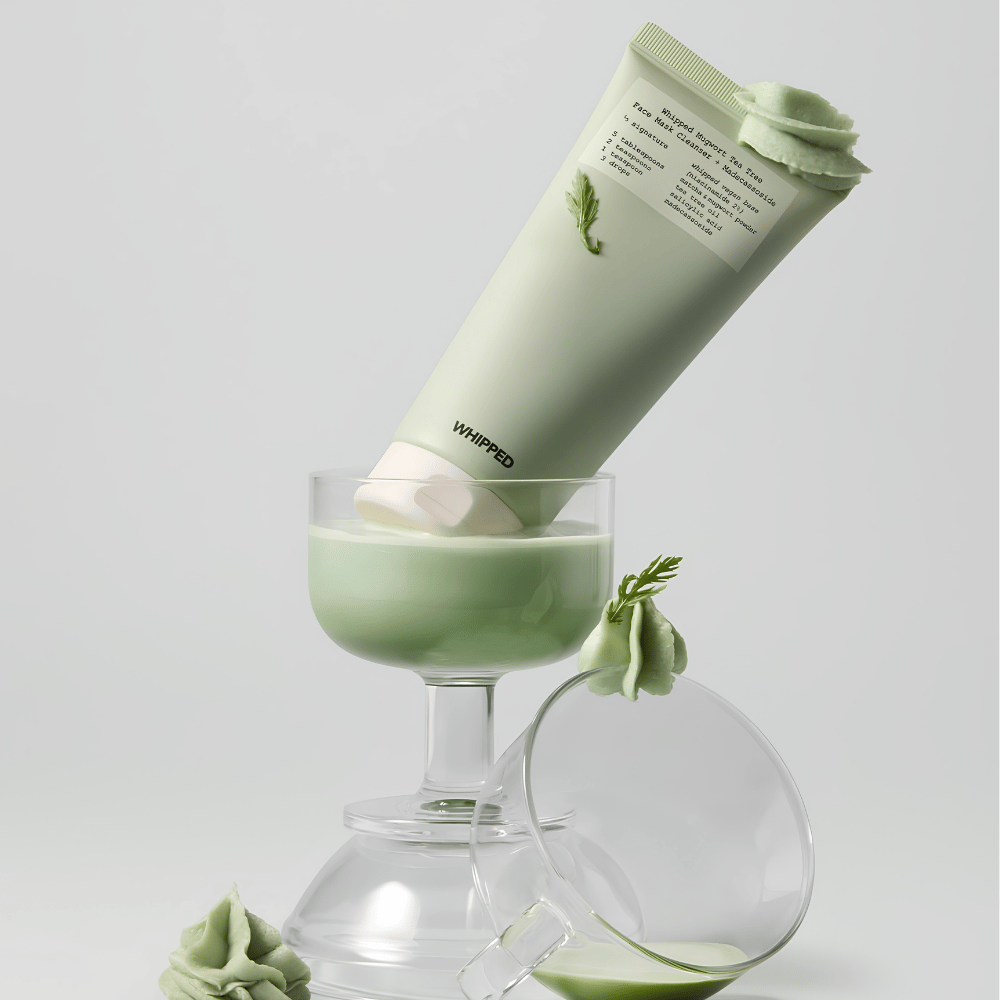 WHIPPED Mugwort Tea Tree Face Mask Cleanser+Madecassoside 130g (Kızarıklık ve Sivilce Karşıtı, Onarıcı 2si 1 Arada Yüz Yıkama Maskesi)