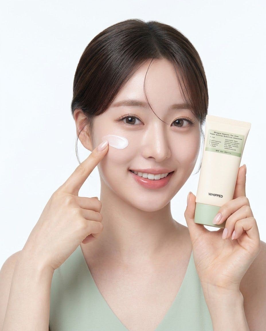 WHIPPED Mugwort Tea Tree Vegan Cooling Hydration Sunscreen 50ml (Sivilce ve Kızarıklık Karşıtı, Serinletici Nemlendirici Güneş Kremi)