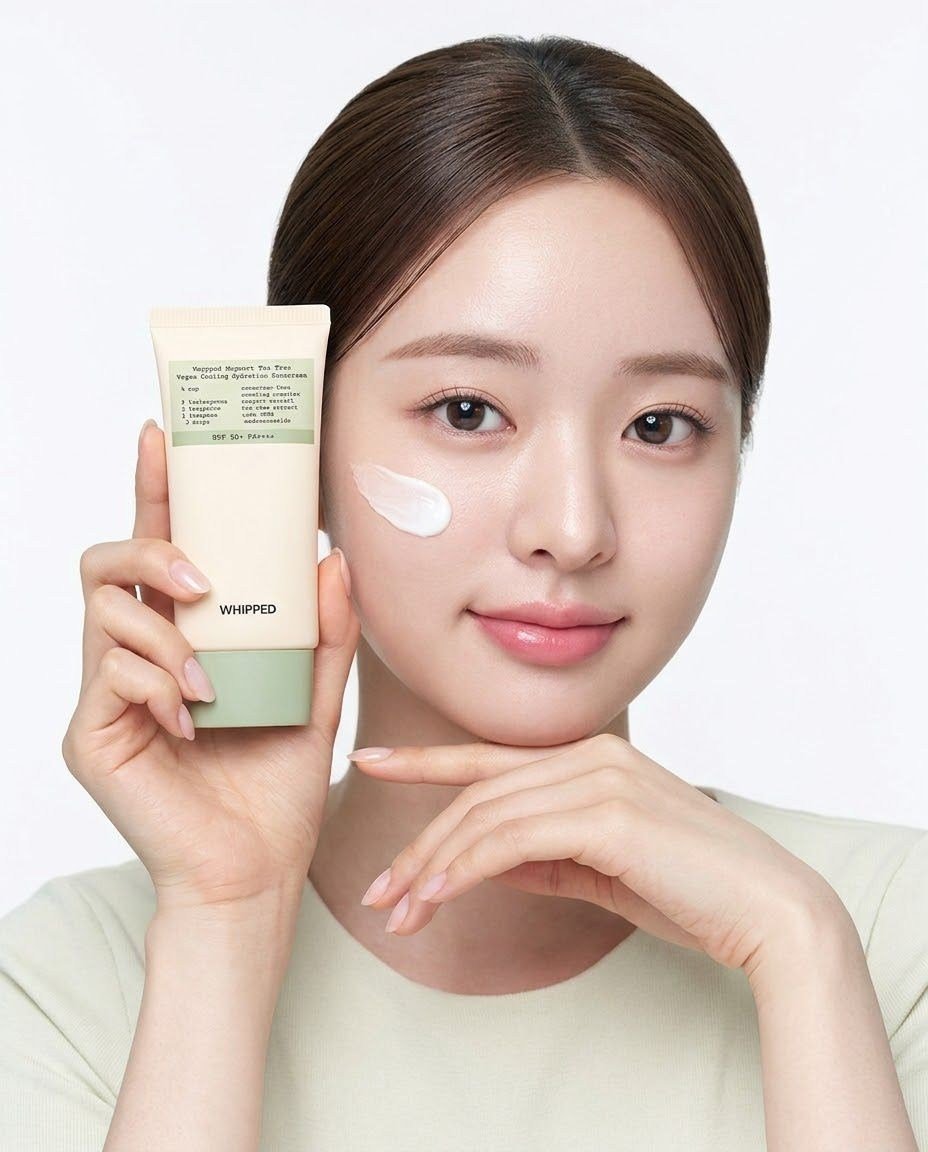 WHIPPED Mugwort Tea Tree Vegan Cooling Hydration Sunscreen 50ml (Sivilce ve Kızarıklık Karşıtı, Serinletici Nemlendirici Güneş Kremi)