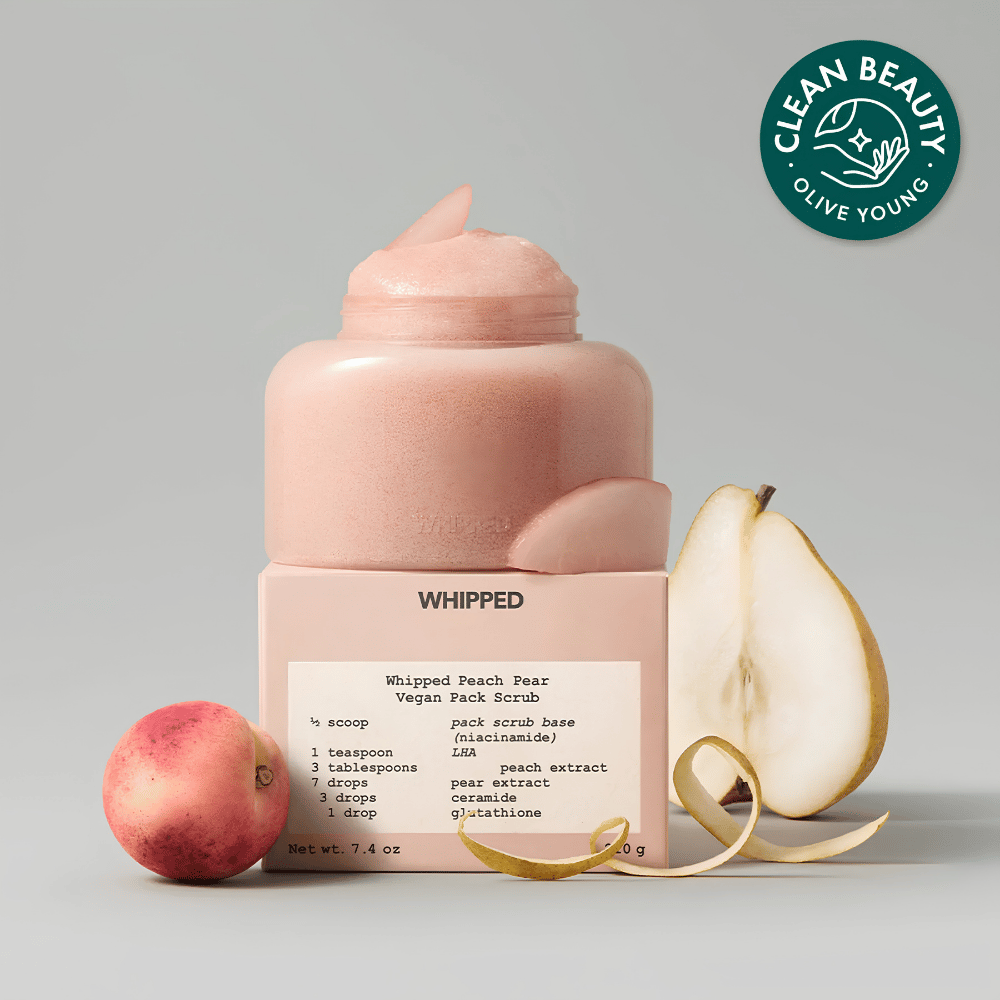 WHIPPED Peach Pear Vegan Pack Scrub 210g (Ölü Deri Arındırıcı ve Cilt Tonu Canlandırıcı Yüz ve Vücut Scrubu)
