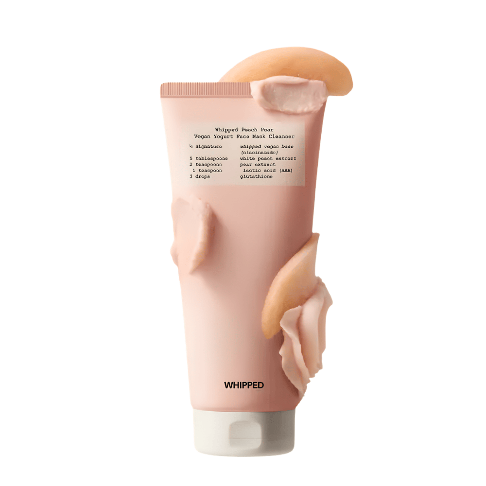 WHIPPED Peach Pear Vegan Yogurt Face Mask Cleanser 130g (Donukluk Giderici ve Canlandırıcı 2si 1 Arada Yüz Yıkama Maskesi)