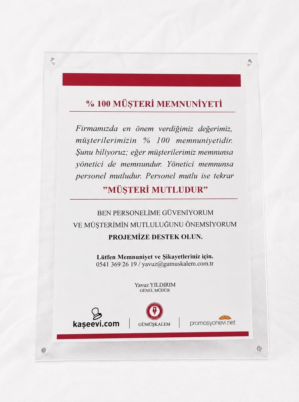 A4 MIKNATISLI PLEXİ YÖNLENDİRME 210MM*297MM
