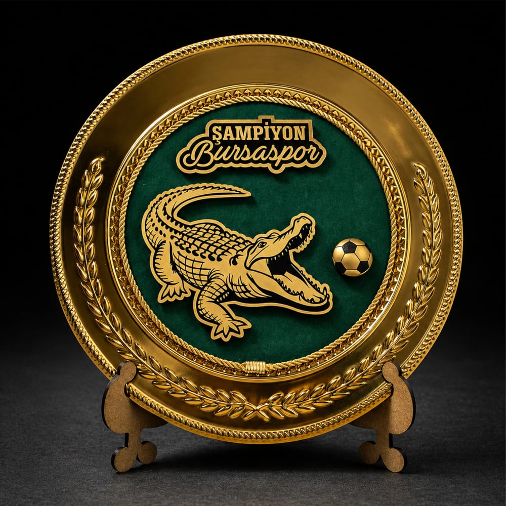 BURSASPOR TİMSAHLI TABAK PLAKET (KUTUSUZ)