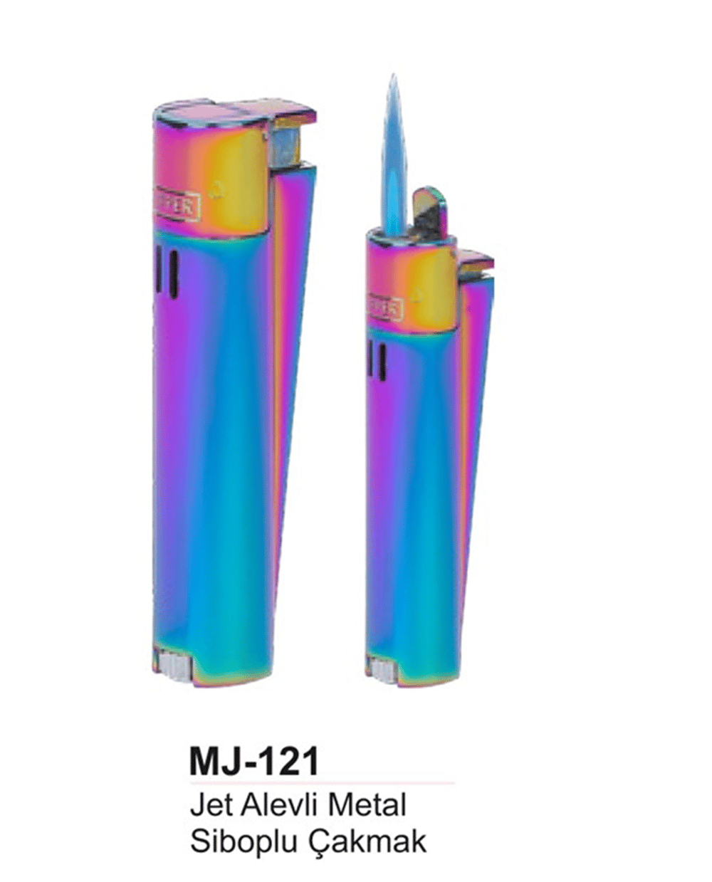 Clipper Jet Alevli Siboplu Metal Çakmak