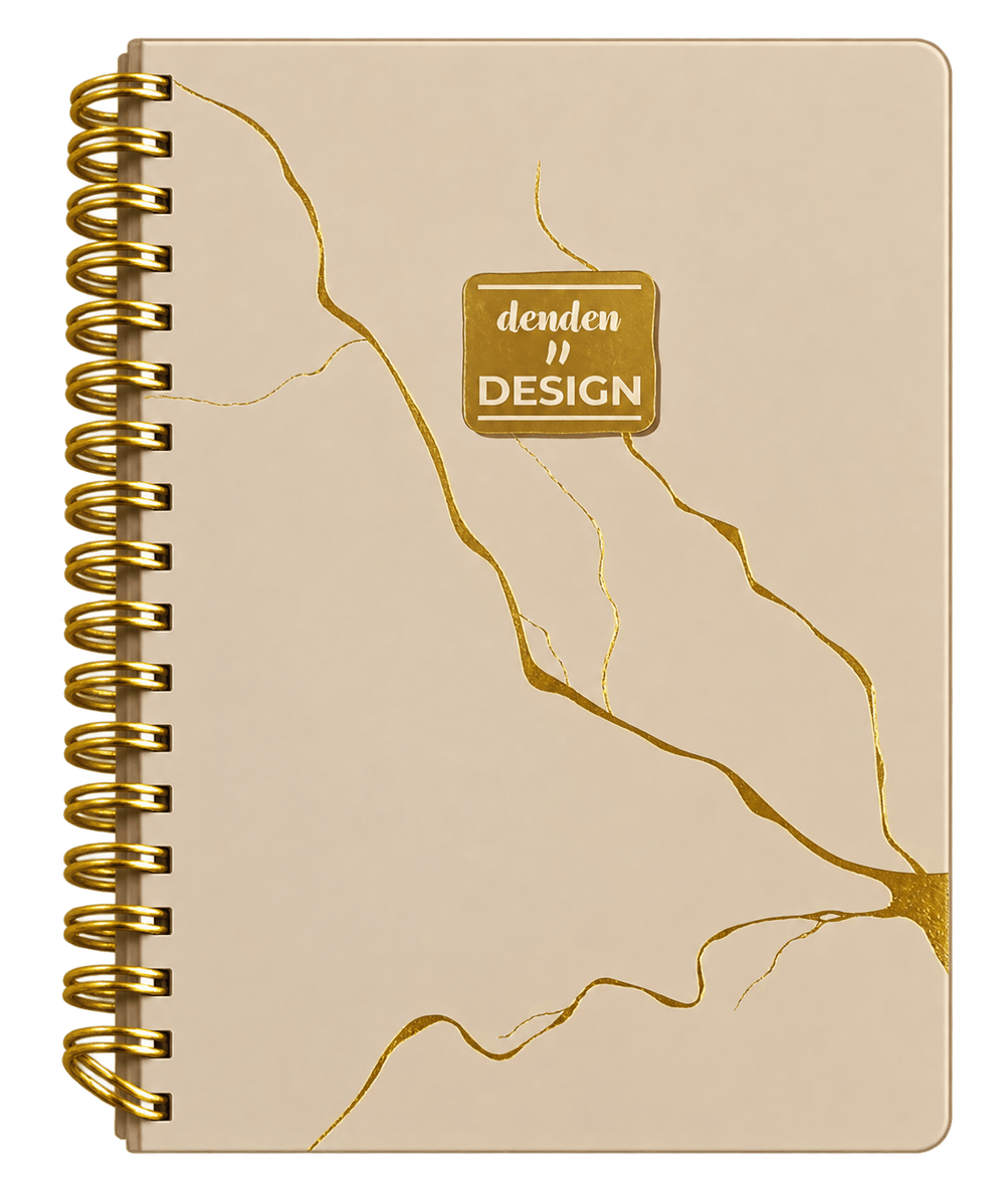 DENDEN SPİRALLİ DEFTER MERMER BEJ 224 SYF