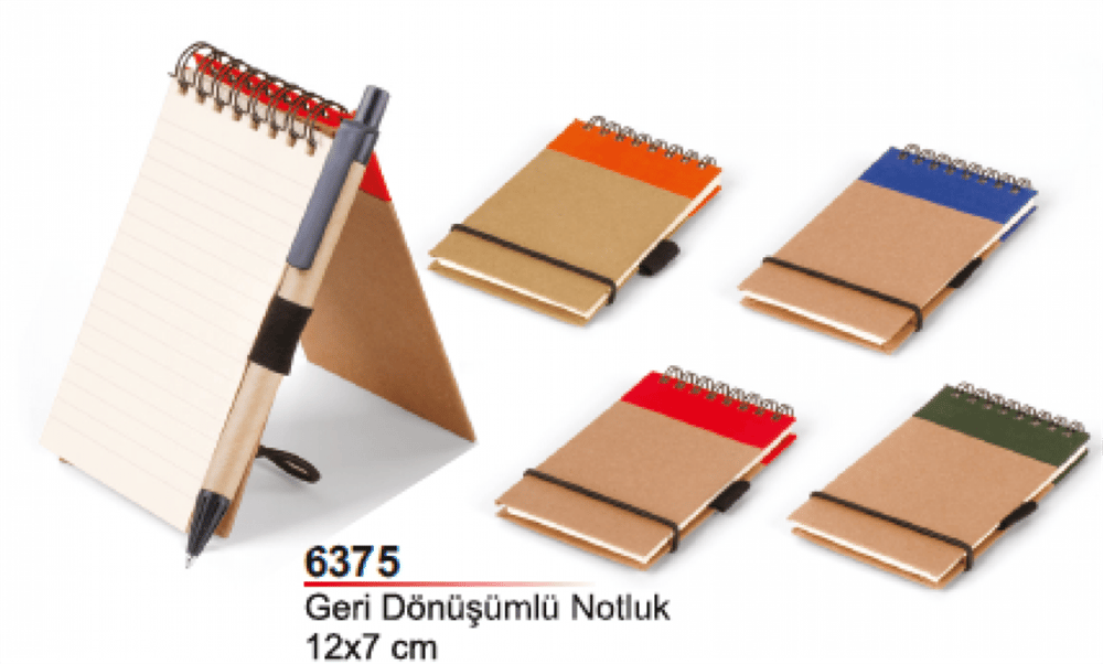 Geri Dönüşümlü Lastikli Not Defteri