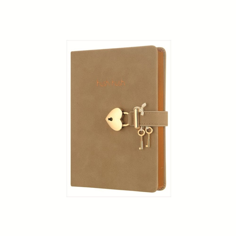 VJ HUSH HUSH KİLİTLİ  DEFTER 13*18 160YP.BEJ