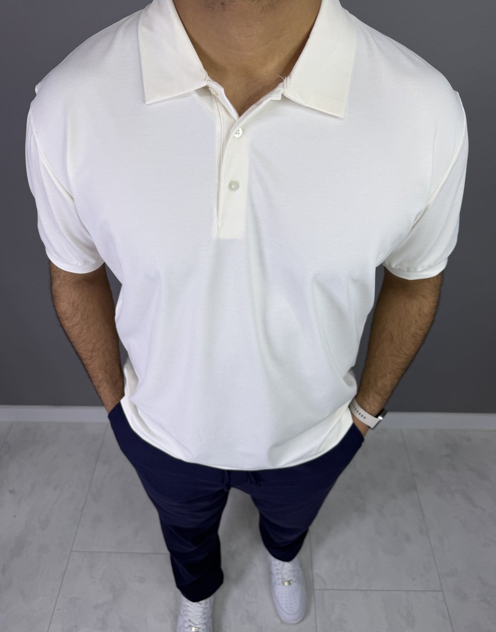 BEYAZ MODAL POLO YAKA 7001