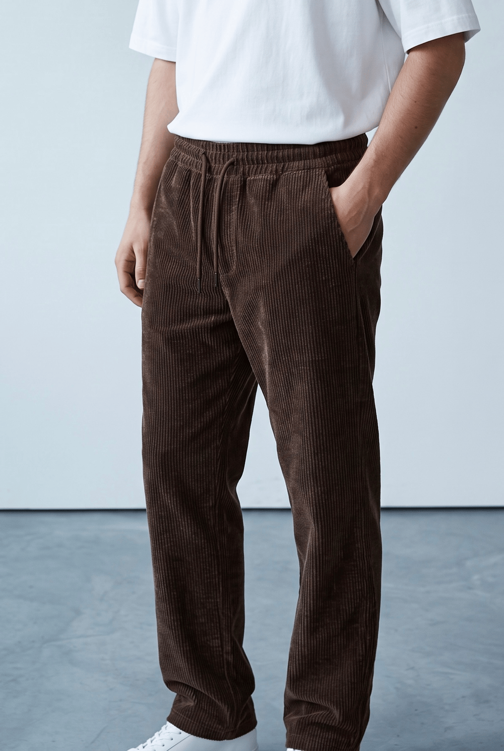 KAHVERENGİ KADİFE KUMAŞ PANTOLON 5043