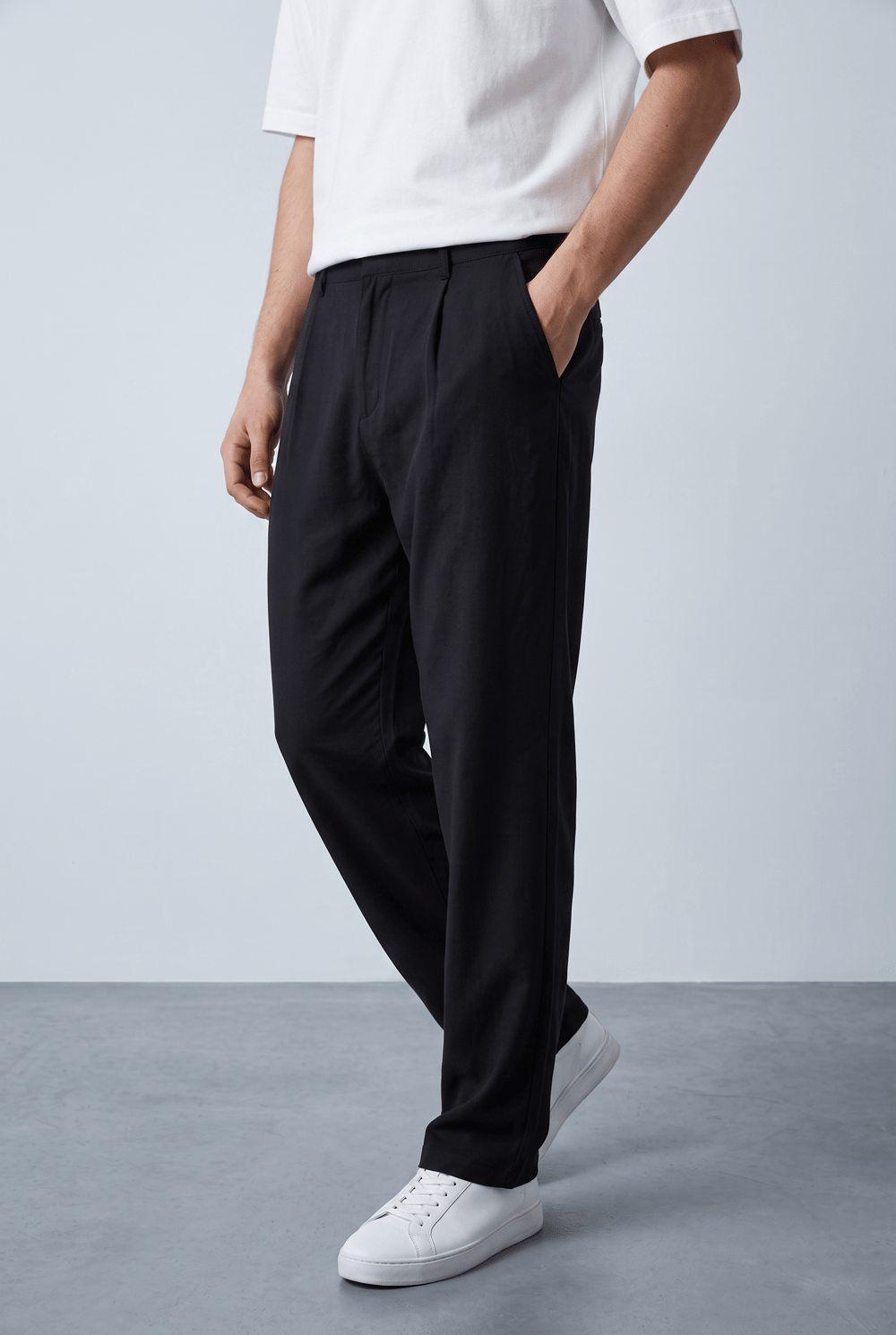 SİYAH MODAL BAGGY PANTALON 5008