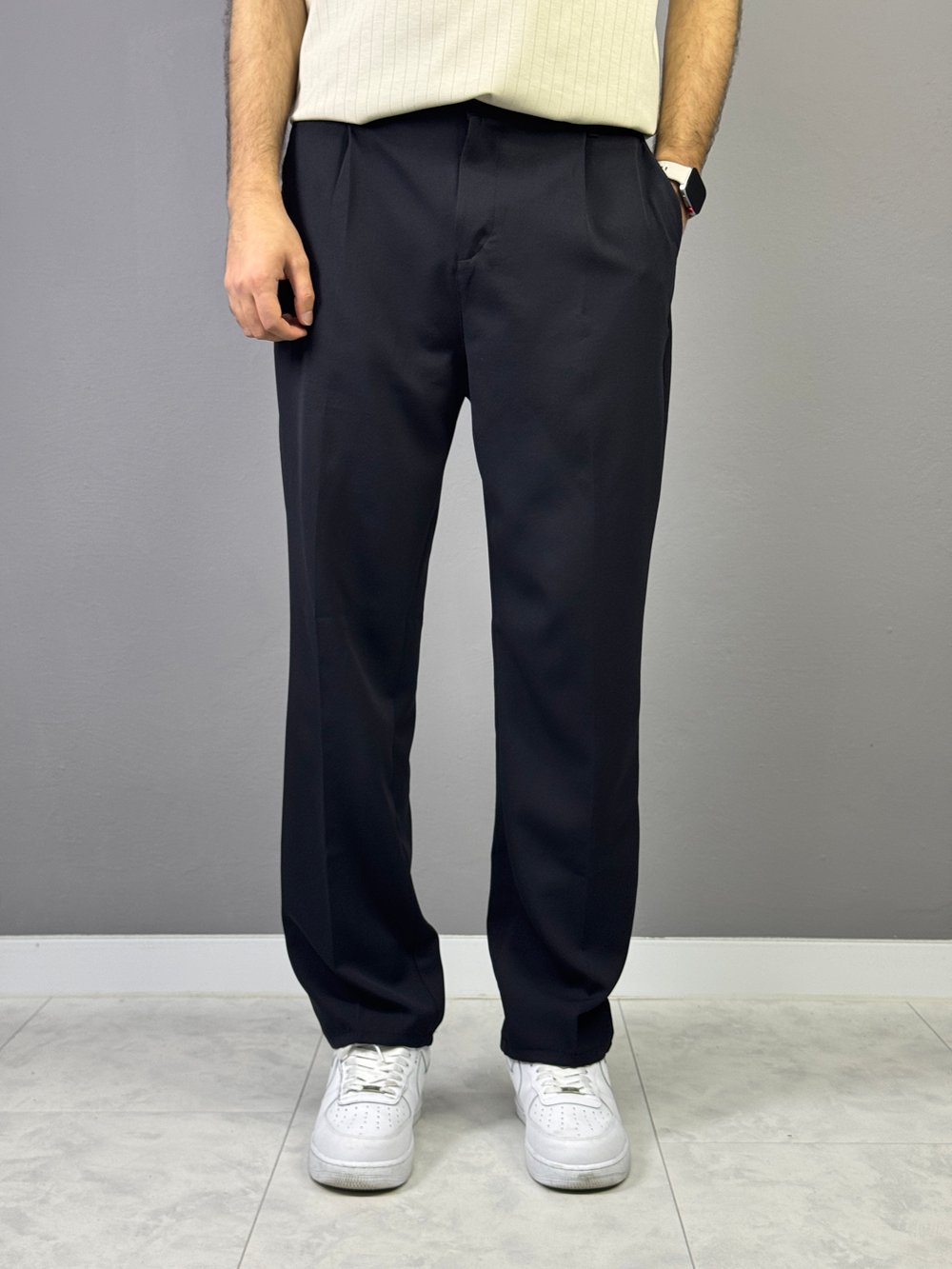 SİYAH REGULAR KUMAŞ PANTOLON 5024