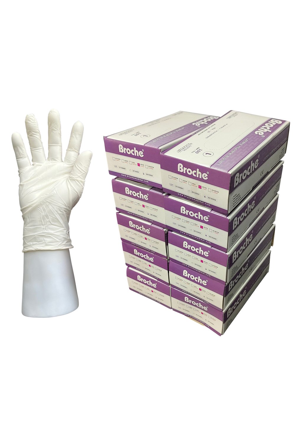 LATEKS PUDRALI MUAYENE ELDİVENİ L BEDEN 10'LU PAKET