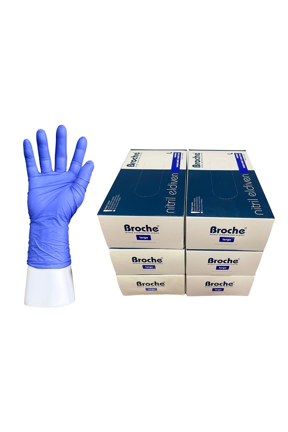 PUDRASIZ KOBALT NİTRİL ELDİVEN L BEDEN 6'LI PAKET
