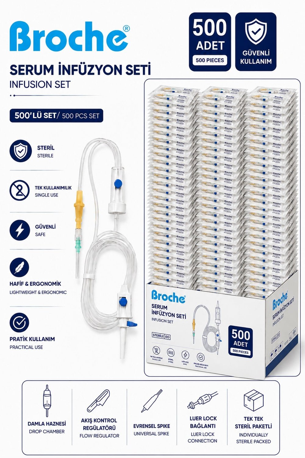 SERUM İNFÜZYON SETİ 500 ADET