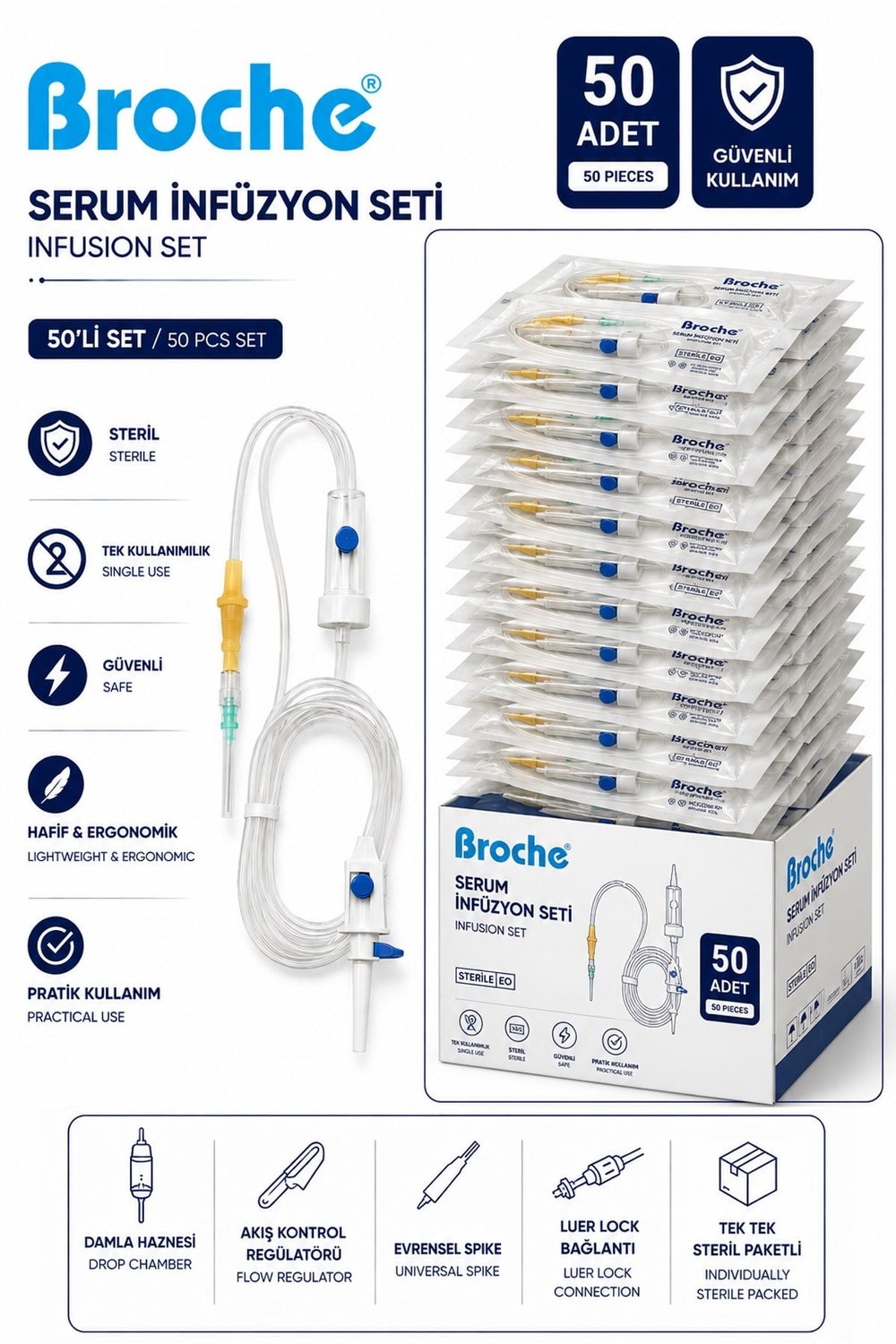 SERUM İNFÜZYON SETİ 50'Lİ PAKET