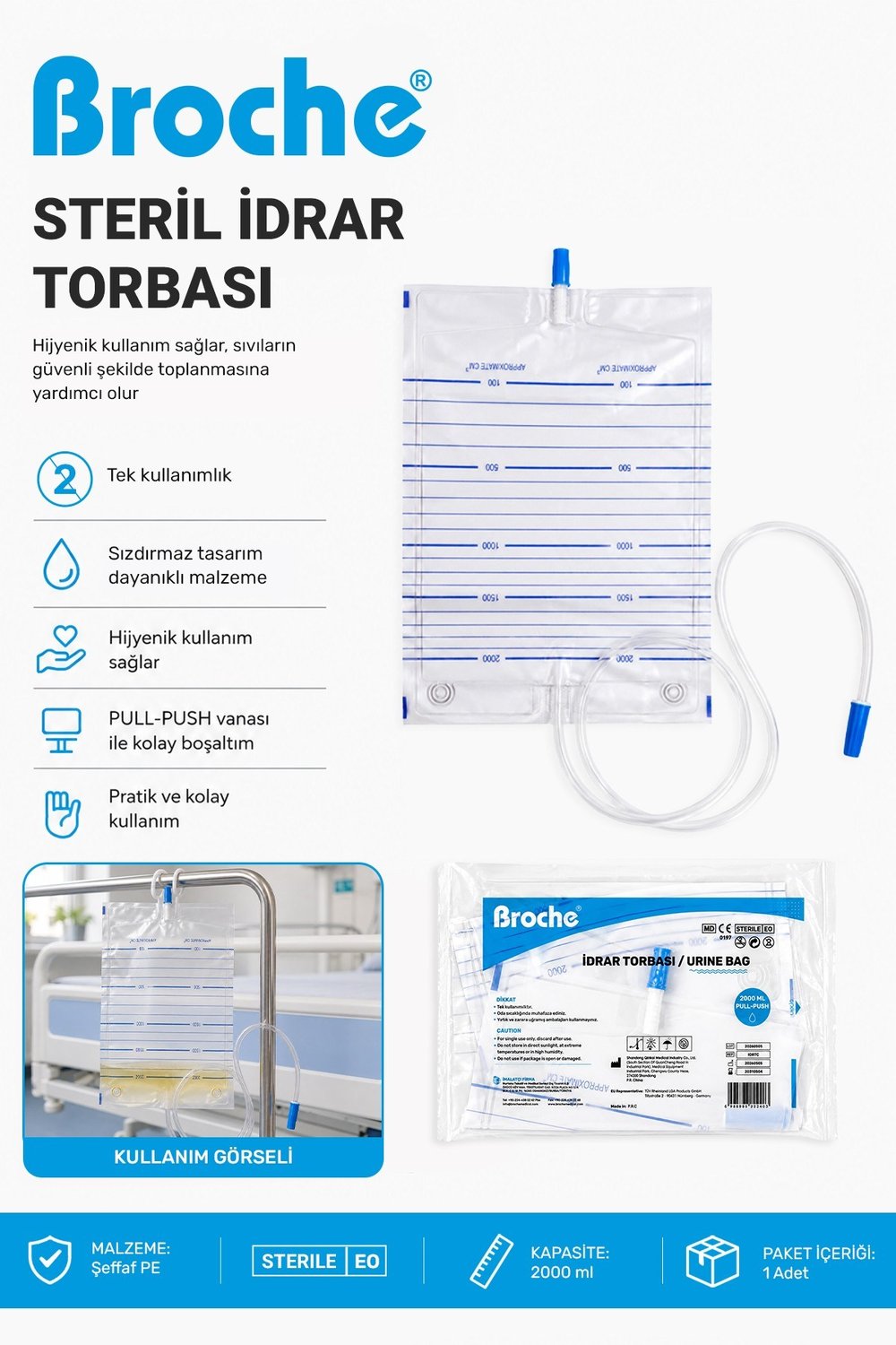 STERİL İDRAR TORBASI 20'Lİ
