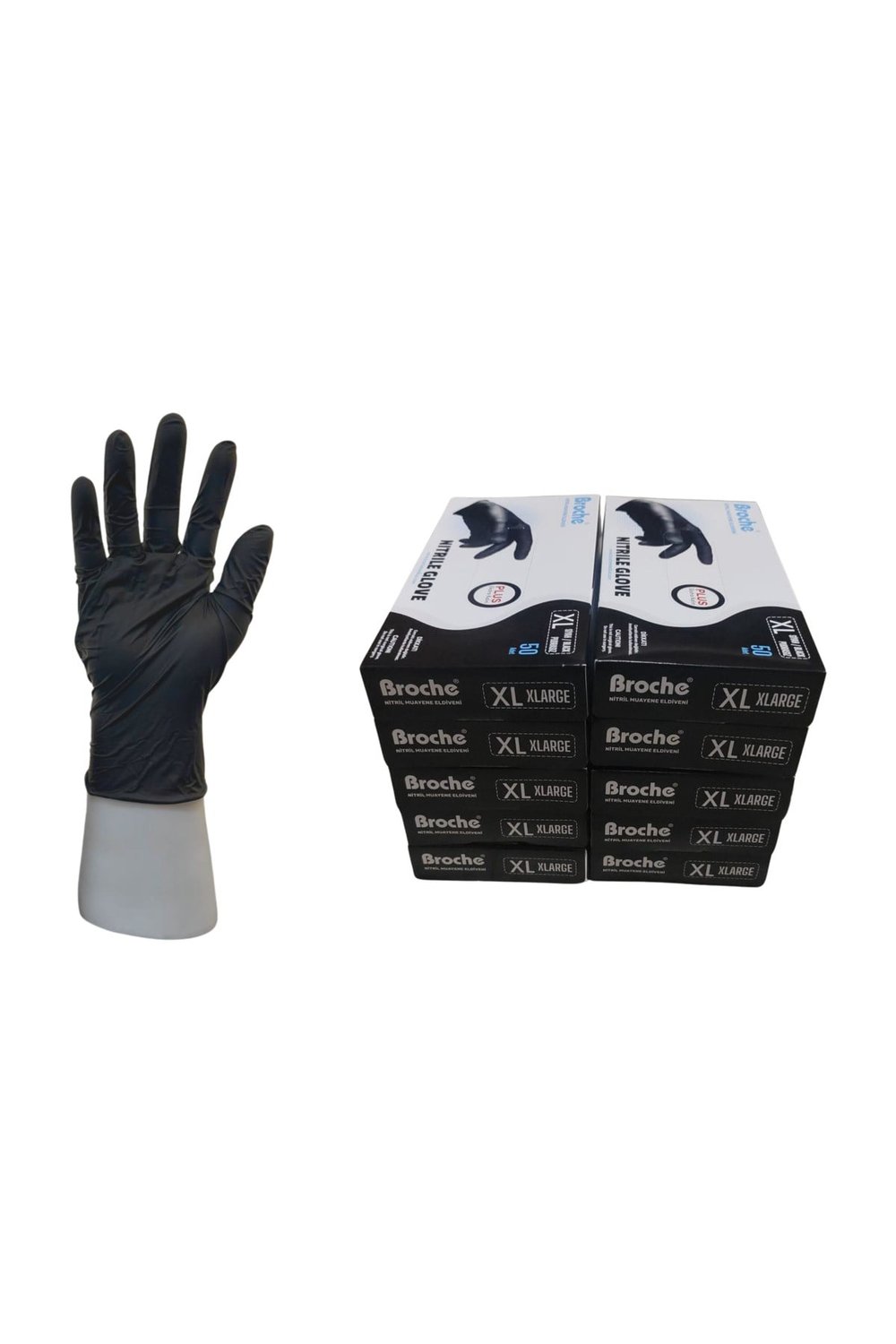 ULTRA EXTRA KALIN (5 GR) SİYAH NİTRİL MUAYENE ELDİVENİ 10LU PAKET M BEDEN