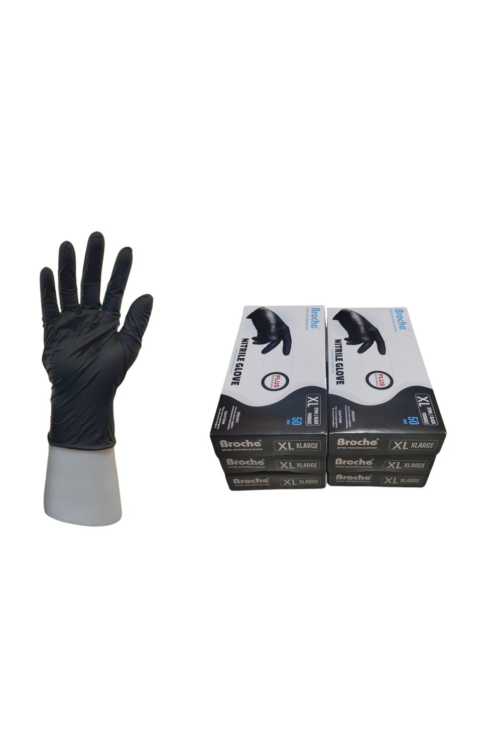 ULTRA EXTRA KALIN (5 GR) SİYAH NİTRİL MUAYENE ELDİVENİ 10LU PAKET M BEDEN
